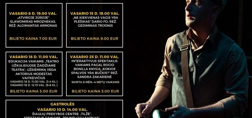 Vasario mėn. renginiai Kelmės mažajame teatre