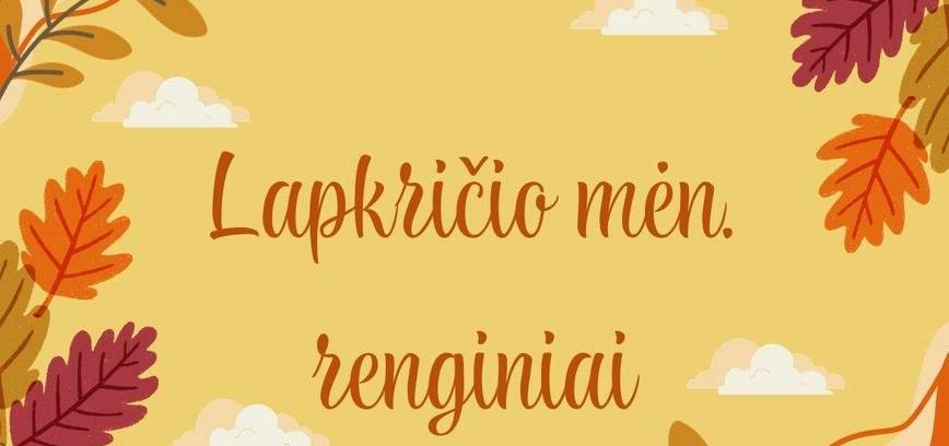 Lapkričio mėn. renginiai Kelmės rajono kultūros įstaigose