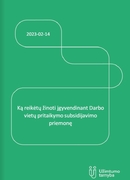 Darbo vietų pritaikymo subsidijavimas