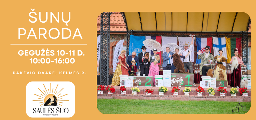 Šunų paroda Pakėvio dvare