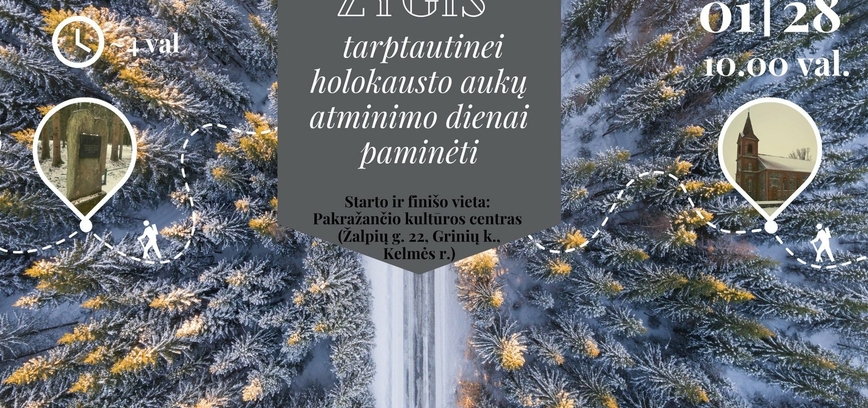 Pėsčiųjų žygis, skirtas tarptautinei holokausto aukų atminimo dienai