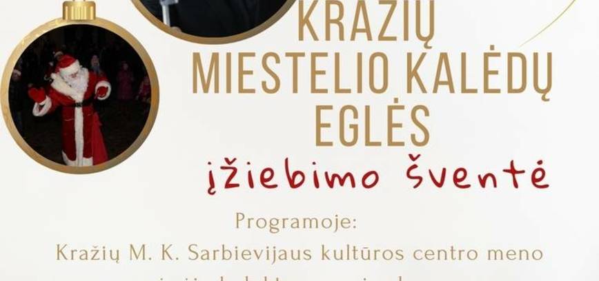 Kražių Kalėdų eglės įžiebimas