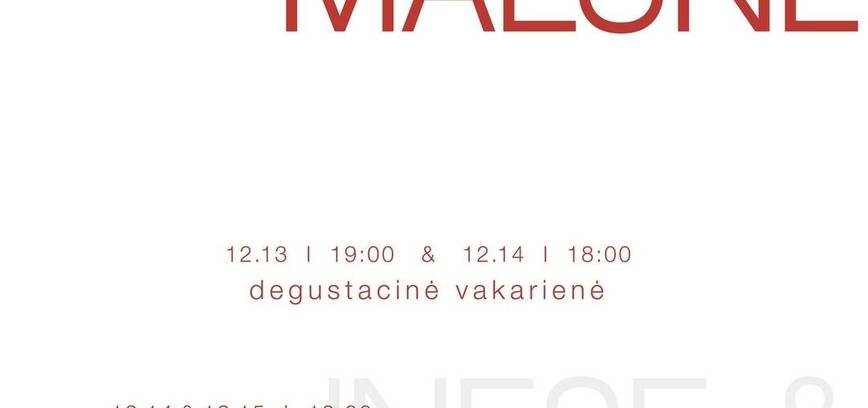 Skoniai Malūne. Degustacinė vakarienė