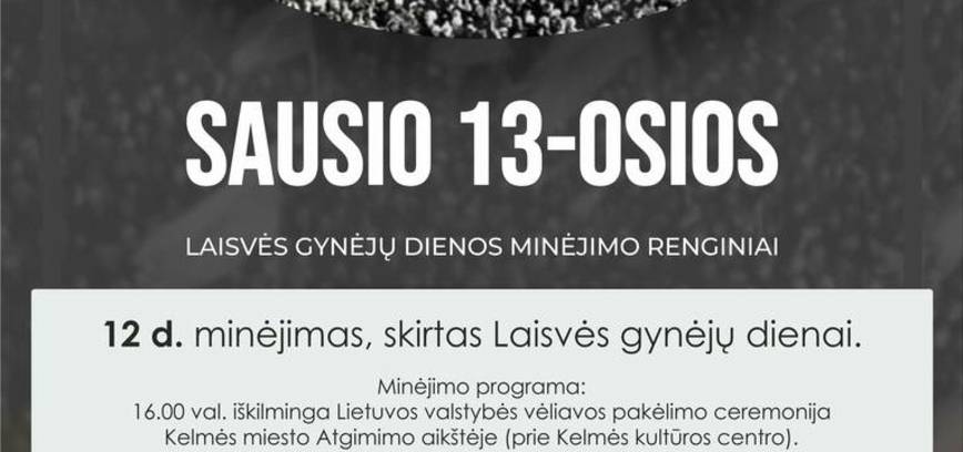 Sausio 13-osios minėjimas Kelmėje