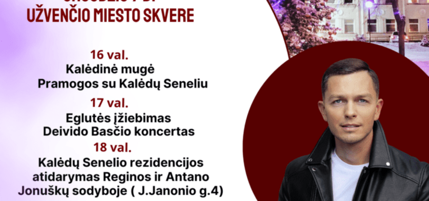 Užvenčio šv. Kalėdų eglės įžiebimas