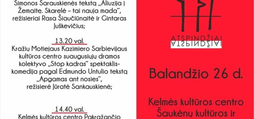 Suaugusiųjų mėgėjų teatrų šventės „Atspindžiai