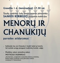 Sanios Kerbelio asmeninės kolekcijos „Menorų ir chanukijų" parodos atidarymas