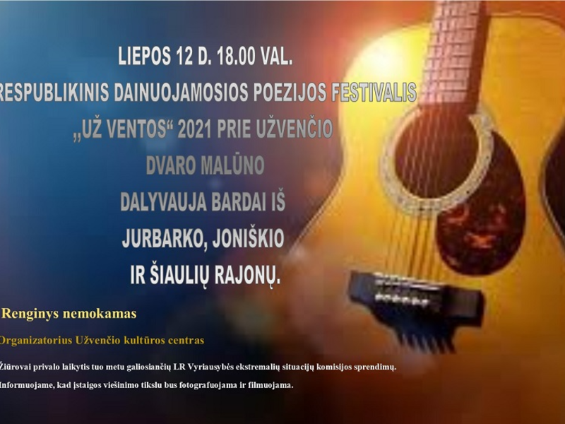 Respublikinis dainuojamosios poezijos festivalis Užventyje