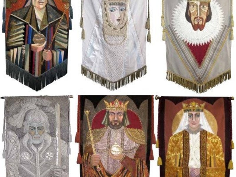 Sofijos Kanaverskytės sukurtų dekoratyvinių vėliavų ciklo „Vardan tos“, „Lietuvos valdovai“, „Lietuvos didieji“, „Lietuvos Respublikos prezidentai“ paroda Juozo Liaudanskio galerijoje